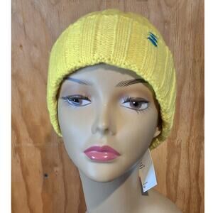 NWT Urban Outfitters Beanie UNISEX OS Yellow Chunky Ribbed Cuffed Outdoor Cozy